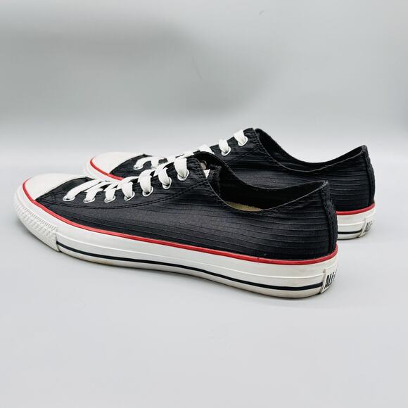Converse Shoes Mens 13 Black White Chuck Taylor All Star Low Top Ripstop Sneaker - Picture 6 of 12